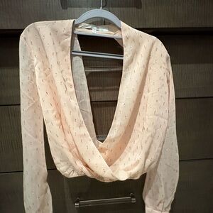 Lovers + Friends Blush V-Neck Blouse